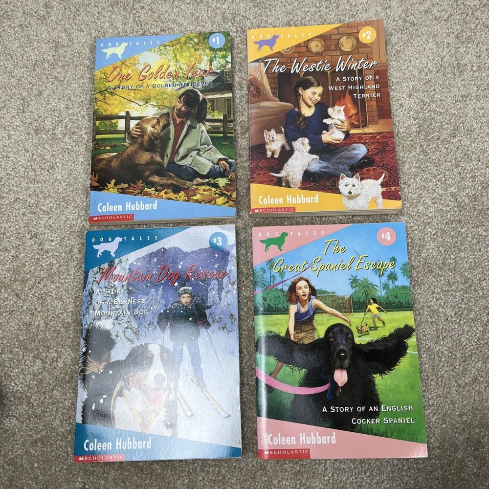 Dog Tales Complete Set Of 4 by Coleen Hubbard First Scholastic Printing EUC